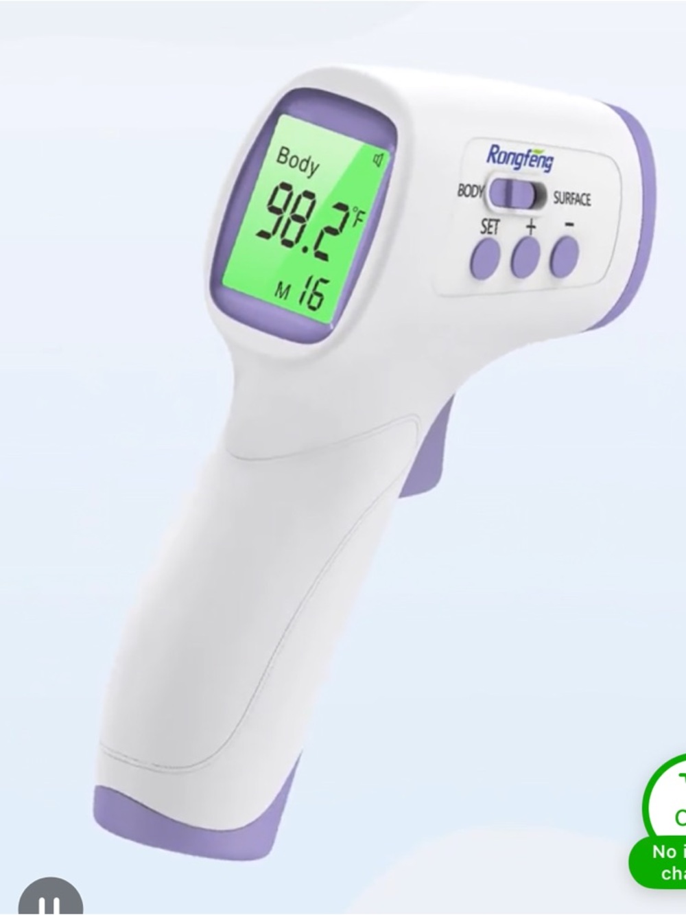 Only $8 LimitedTimeOnly NoContact Forehead Electric Thermometer& Batteries!